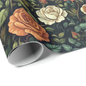 Cool Roos Rustic Wrapping Paper Cadeaupapier (Rol Hoek)
