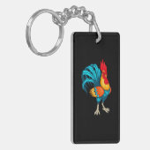 Cool Rooster Mexican Roosters Chicken Boerderij An Sleutelhanger (Voorkant Links)