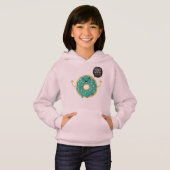 Cool Rose Girls Sweat - shirt à capuche Nourriture (Devant entier)