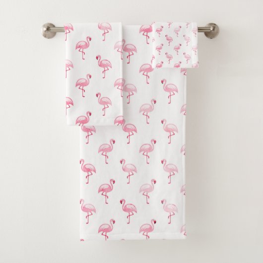 Cool rose Tropical Flamingo Patte sur blanc (En situation)
