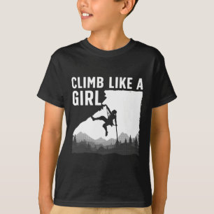 Cool Rotsport Klimmen Voor Vrouwen Meisjes Berg Ro T-shirt