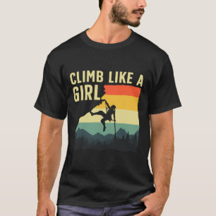 Cool Rotsportklimmen Voor Vrouwen Meisjes Berg Rot T-shirt