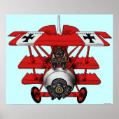 Cool rouge baron plan d'art design affiche (Devant)