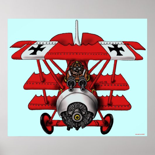 Cool rouge baron plan d'art design affiche (Devant)