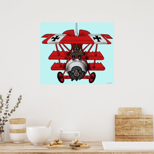 Cool rouge baron plan d'art design affiche (Cuisine)