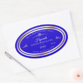 Cool Royal Blue Produit Étiquette Gold Frame avec (Enveloppe)
