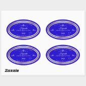 Cool Royal Blue Produit Étiquette Gold Frame avec (Feuille)