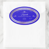 Cool Royal Blue Produit Étiquette Gold Frame avec (Sac)