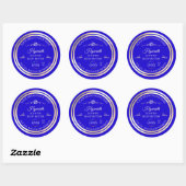 Cool Royal Blue Produit Étiquette Gold Frame avec  (Feuille)