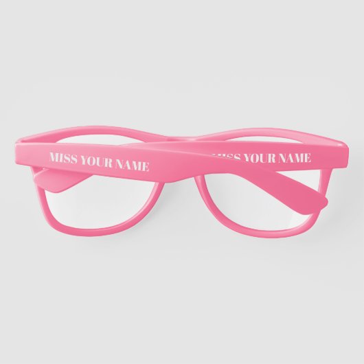 Cool roze custom promo zonnebril voor vrouwen (Achterkant)