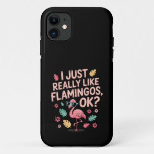 Cool Roze Flamingo Liefhebber Cadeau voor Mannen V iPhone 11 Hoesje