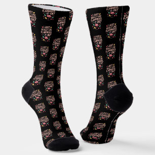 Cool Roze Flamingo Liefhebber Cadeau voor Mannen V Sokken