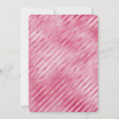 Cool Roze Glam Stripes Bruiloft Kaart (Achterkant)