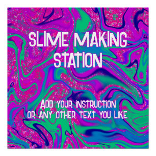 Cool Roze Groovy Meisje Verjaardag Slijm Party Cus Perfect Poster