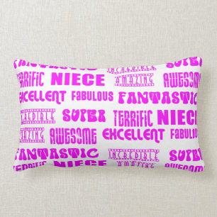 Cool Roze Modern Ontwerp 4 Nichten Positieve Woord Kussen