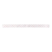 Cool Roze Tropisch Flamingo patroon op Wit Lint (Voorkant)