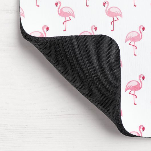 Cool Roze Tropisch Flamingo patroon op Wit Muismat (Hoek)