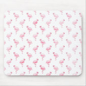 Cool Roze Tropisch Flamingo patroon op Wit Muismat (Voorkant)