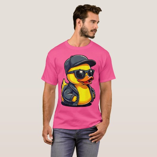 Cool Rubber Duck Kostuum Gangster Style Funny Hip T-shirt (Voorkant volledig)
