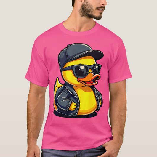 Cool Rubber Duck Kostuum Gangster Style Funny Hip T-shirt (Voorkant)