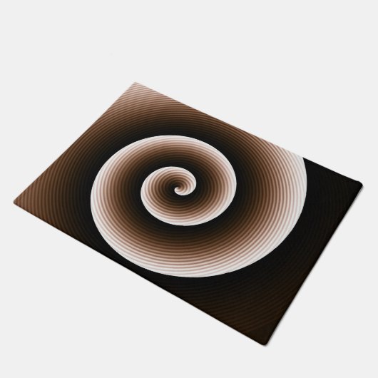 COOL Rust Brown Spiral Patroon Deurmat (Schuin)