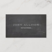 Cool Rustic  Guy's Black Chalkboard Visitekaartje (Voorkant)