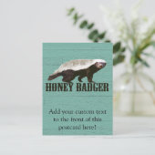 Cool Rustic Honey Badger Briefkaart (Staand voorkant)