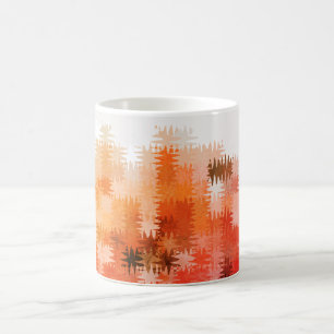 Cool rustieke herfstpatroon koffiemok