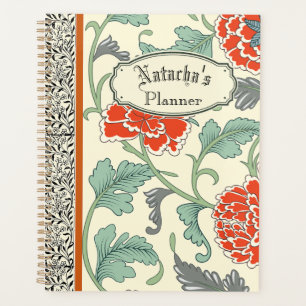 Cool Rustique japonais fleurs rouges Boho Vintage