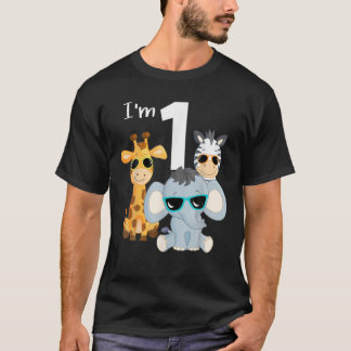 Cool Safari Animals 1St Birthday Party-1 Year Old T-shirt