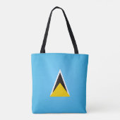 Cool Saint Lucia Vlag Mode Draagtas (Achterkant)