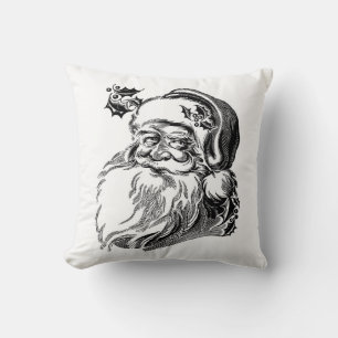 Cool Santa Claus Head Sketch Kussen