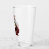 Cool Santa Drink Iced Coffee Christmas Art Glas (Links)