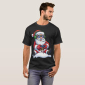 Cool Santa Gamer Controller Gaming Videogame Xmas T-shirt (Voorkant volledig)