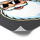 Cool Santa In Black Hat Sungles Graphic 2  Poster (Hoek)