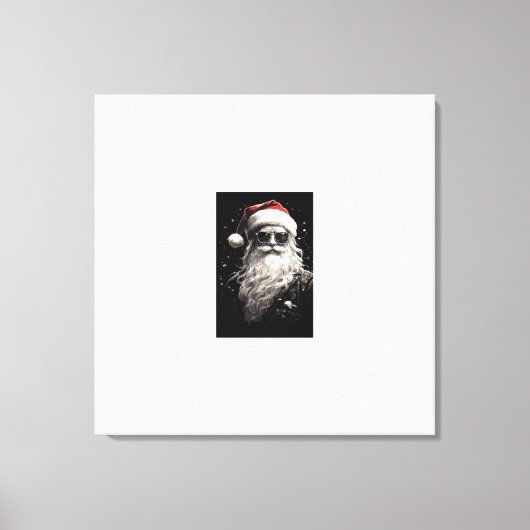 "Cool Santa" uitgerekt canvas (Voorkant)