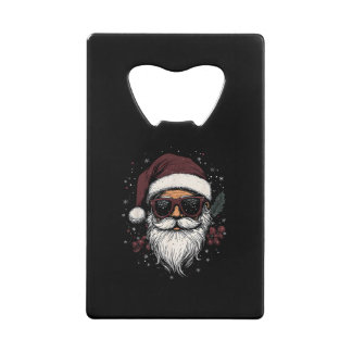 Cool Santa with Sunglasses Christmas Kredietkaart Flessenopener