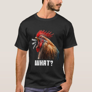 Cool sarcastische boze haan schreeuwend grafisch o t-shirt