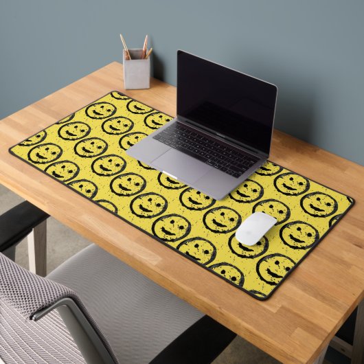 Cool Sardé Joyeux visage souriant motif jaune (Bureau 2)