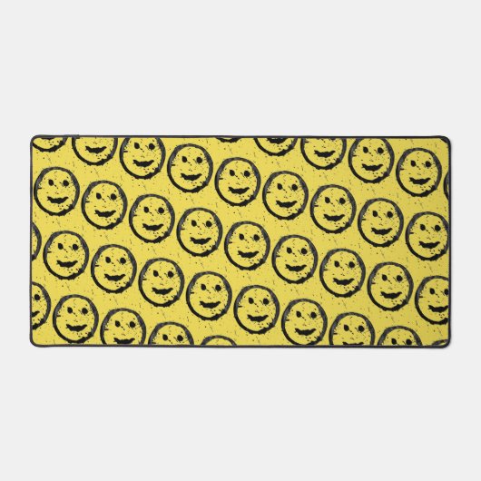 Cool Sardé Joyeux visage souriant motif jaune (Recto)
