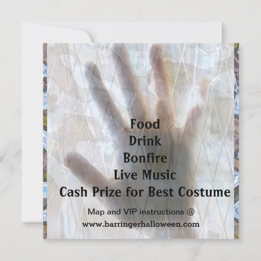 Cool ScareCrow Fright Halloween SQUARE Uitnodiging (Achterkant)