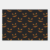 Cool scary Jack O'Lantern face Halloween patroon Inpakpapier Vel (Voorkant 3)