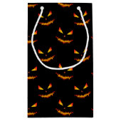Cool scary Jack O'Lantern face Halloween patroon Klein Cadeauzakje (Achterkant)