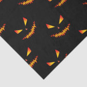 Cool scary Jack O'Lantern face Halloween patroon Tissuepapier (Detail)