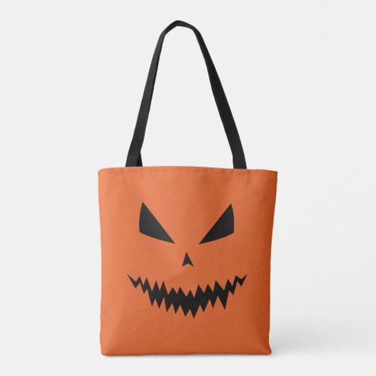 Cool scary Jack O'Lantern Halloween zwart sinaasap Draagtas (Achterkant)