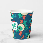 Cool Scary Spooky Eyes Halloween Papieren Bekers (Achterkant)