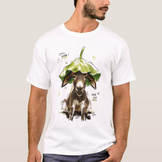 Cool schaduw goede dag grappige ezel met bladhoed t-shirt