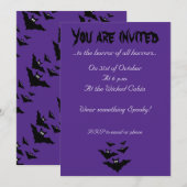 Cool schattig vliegende vleermuizen Halloween paar Kaart (Voorkant / Achterkant)