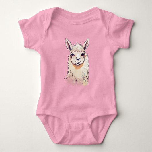 Cool Schattige Llama Romper (Voorkant)