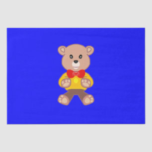 Cool Schattigee Little Bowtie Teddy Bear op Blue Tissuepapier